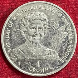 British Crown dependencies Isle of Man 1 Crown - Elizabeth II RARE COIN #S-6