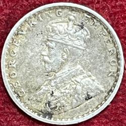 Alternative view of India - British 2 Annas - George V Type II RARE COIN #S-9