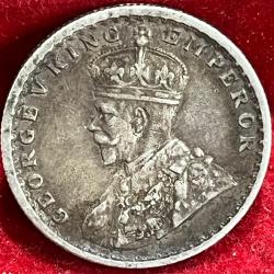 Alternative view of India - British ½ Rupee - George V 1956 RARE COIN #S-10