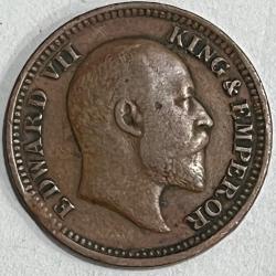 EDWARD BRITISH INDIA 1905 1/2 PICE RARE COIN # S-12