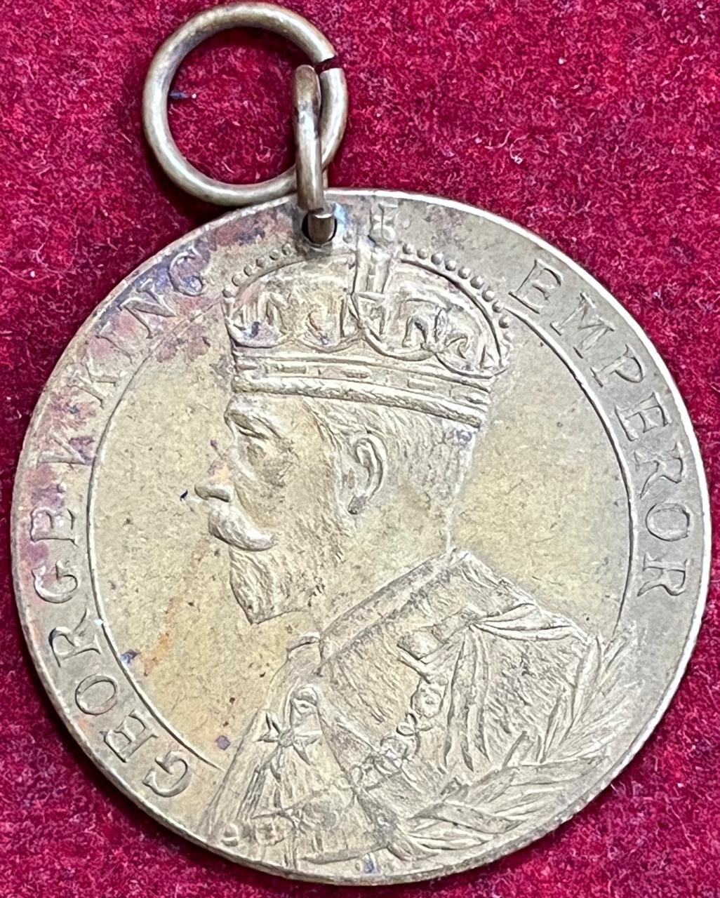 British India Medal - Freedom and Honour of King George V ~ 1914-1919 RARE MEDAL #S-20 - Image 2