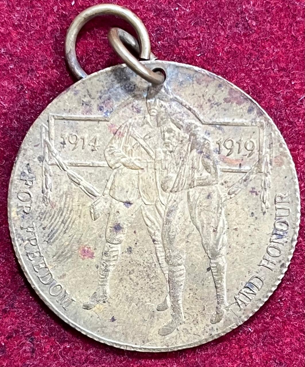 British India Medal - Freedom and Honour of King George V ~ 1914-1919 RARE MEDAL #S-20