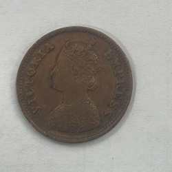 Alternative view of British India ½ Pice 1897 Victoria Rare High Grade Coin # N-403