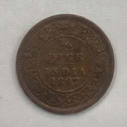British India ½ Pice 1897 Victoria Rare High Grade Coin # N-403