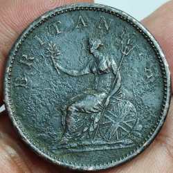 Alternative view of United Kingdom 1806 Rare 1 Penny - George III 4th Issue Big size 1 Penny (1⁄240) weight 18.9 g Extermaly Rare Coin # N-409