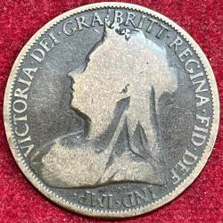 Alternative view of United Kingdom 1 Penny - Victoria 2nd (1897 )RARE COIN #S-31