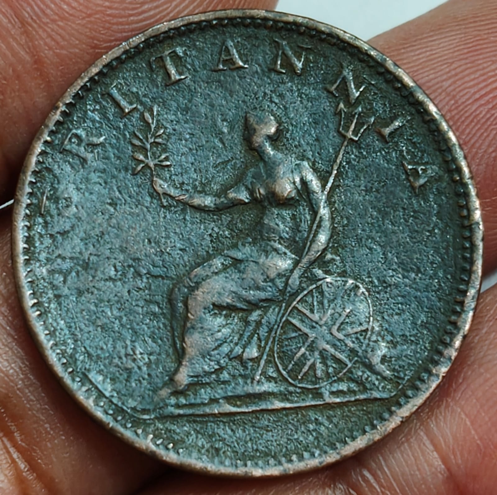 1806 United Kingdom ½ Penny - George III Rare ½ Penny (1⁄480) weight 9.45 g Coin # N-411