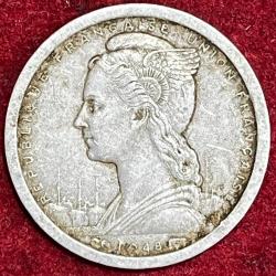 Alternative view of Madagascar 1 Franc RARE COIN #S-39