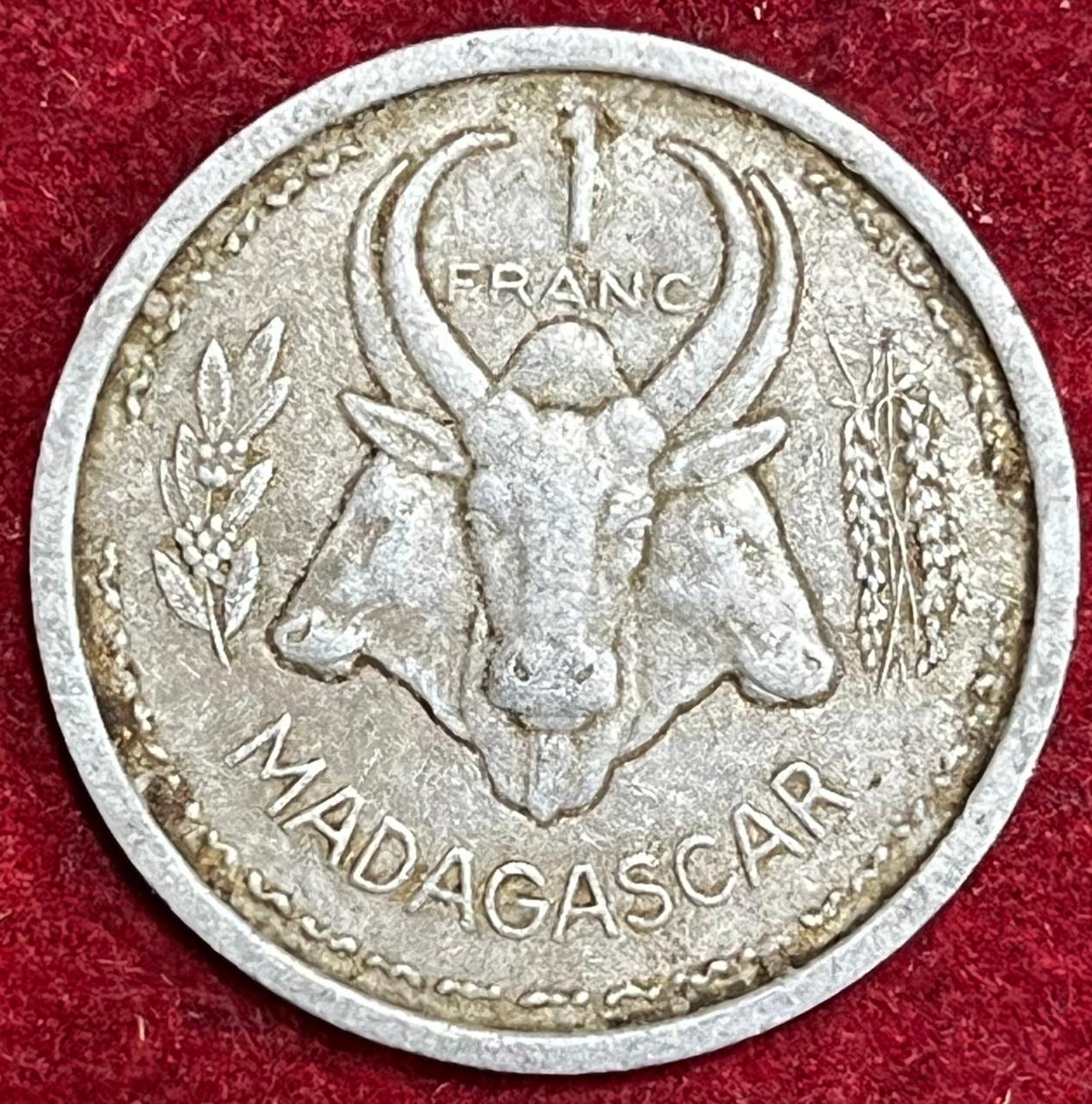 Madagascar 1 Franc RARE COIN #S-39