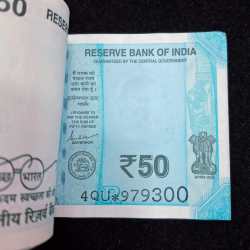 Alternative view of STAR * ( 100 NOTES) SERIAL PACKET 50 RUPEES 2024 GOVERNOR SHAKTIKANT DAS RARE GEM UNC