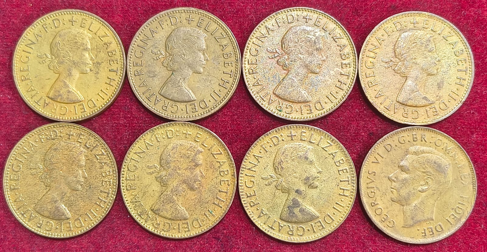 8 DIFFEARNT STRALIA 1 PENNY ALL DIFFERNT DATES SET #S-45 - Image 2