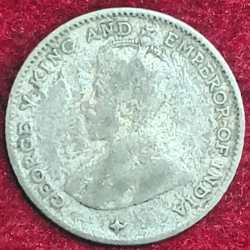 Alternative view of STRAITS SETTLEMCNT 10 CENT GEORGE V 1918 SILVER RARE COIN #S-46