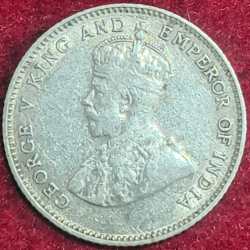 Alternative view of STRAITS SETTLEMCNT 10 CENT GEORGE V 1927 SILVER RARE COIN #S-50