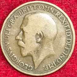 Alternative view of United Kingdom ½ Penny - George V 1920 RARE COIN #S-60