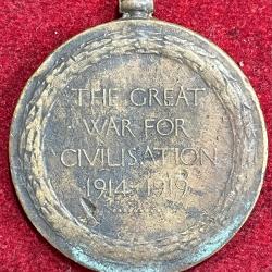THE GREAT WAR FOR CIVILIS ATION 1914-1919 RARE MEDAL #S-69