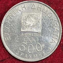 GREECE 500 DRACHMES 2004 RARE COIN #S-81