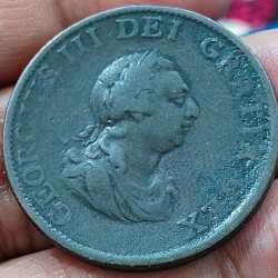 1799 United Kingdom ½ Penny - George III 3rd issue ½ Penny (1⁄480) weight 12.6 g Extermaly Rare #S-83