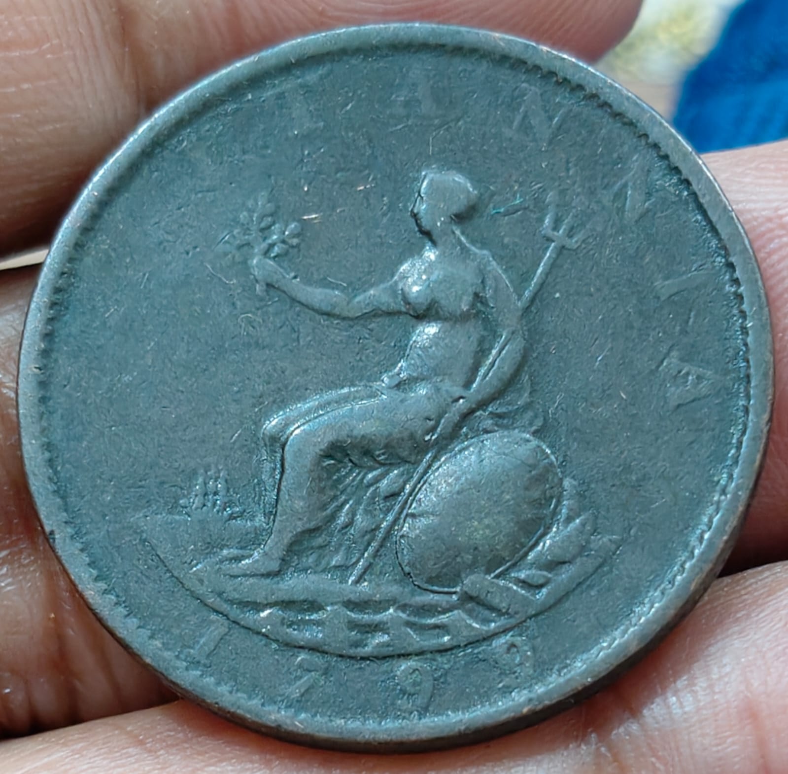 1799 United Kingdom ½ Penny - George III 3rd issue ½ Penny (1⁄480) weight 12.6 g Extermaly Rare #S-83 - Image 2