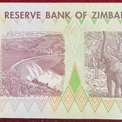 Alternative view of ZIMBABWE 5 DOLLARS UNC BANK NOTE