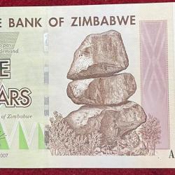 ZIMBABWE 5 DOLLARS UNC BANK NOTE