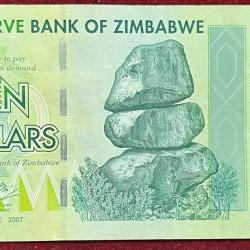ZIMBABWE 10 DOLLARS UNC BANK NOTE