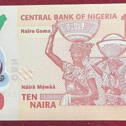 Alternative view of NIGERIA 10 NAIRA UNC BANK NOTE