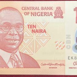 NIGERIA 10 NAIRA UNC BANK NOTE