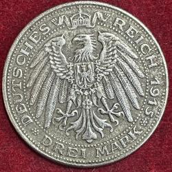 Alternative view of Kingdom of 3 Mark - William 1915 II Passing RARE fantasy tokan#S-131