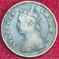 Alternative view of VICTORIA 1/2 PICE 1898 RARE COIN #S-133