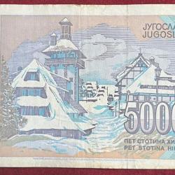 Alternative view of YUGOSLAVIA 500000 DINARA RARE NOTE #B-2
