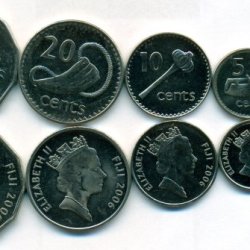 Fiji, 7 coin set, UNC Condition.