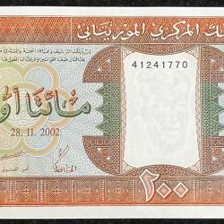 MAURITANIE 200 DEUX CENTS OUGUIYA UNC BANK NOTE