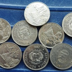 Dominican Republic, 25 Centavos, 1989 - 1991, KM #71, Circulated Condition.