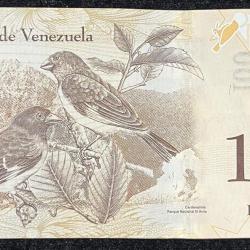 Alternative view of VENEZUELA 100 BOLIVARES UNC RARE NOTE