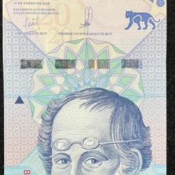 VENEZUELA 20 BOLIVARES UNC RARE NOTE