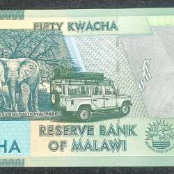 Alternative view of MALAWI 50 KWACHA UNC BANK NOTE