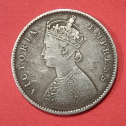 Alternative view of Half Rupee Bombay Mint 1892 Condition UNC and Ex. Rare