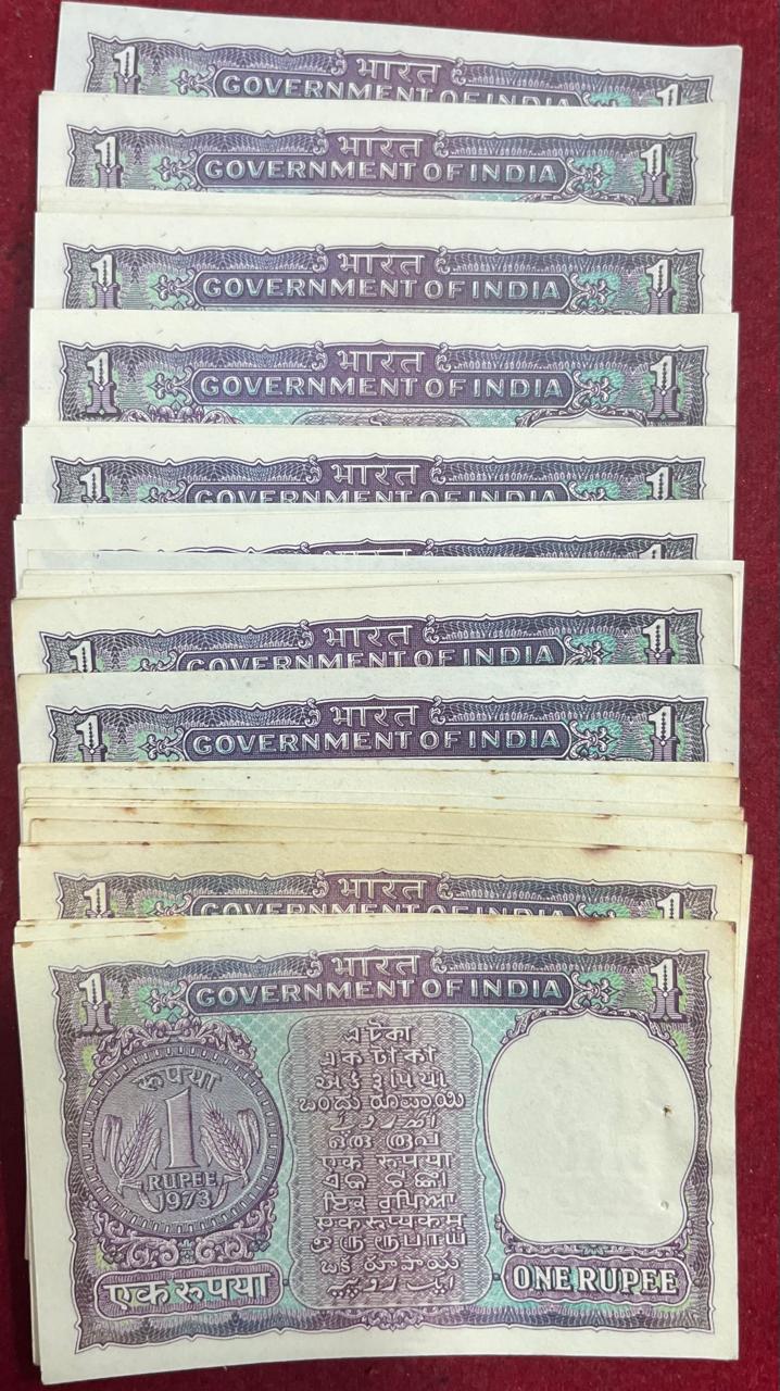 1 RUPEES BIG NOTE MIX GOVERNOR UNC 100 PCS LOTT #SKU-501 - Image 2