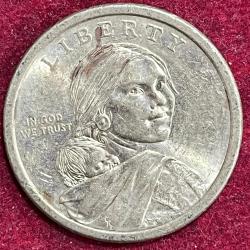 Alternative view of UNITED STATES 1 DOLLAR NATIVE AMERICAN DOLLAR SPREAD OF THREE SISTERS AGRICULTURE RARE COIN #I-38