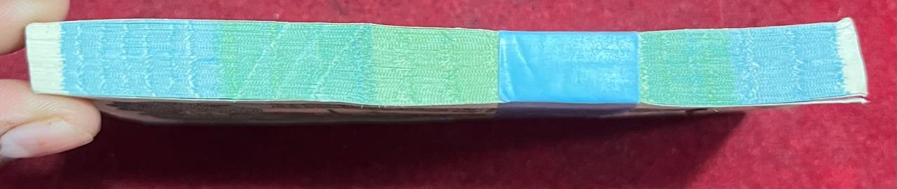5 RUPEES TRACTOR ISSUE GOVERNOR C.RANGARAJAN RARE UNC (100 NOTE ) SERIAL PACKET - Image 2