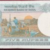 5 RUPEES TRACTOR ISSUE GOVERNOR R.N MALHOTRA RARE UNC (100 NOTE ) SERIAL PACKET - Image 3