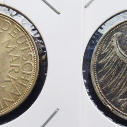 Germany, 5 Deutsche Mark, 1965/1972, Silver, KM #112, Circulated Condition.