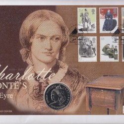 Guernsey, 5 Pounds, 2001, Centennial of the Death of Queen Victoria, KM #106, Coin First Day Cover, Large Size.