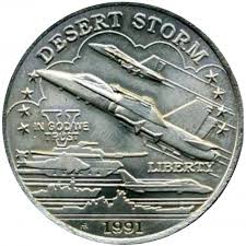 Hutt River Province, 5 Dollar, 1991, Desert Storm – US F-16C Fighting Falcon, X #56, AUNC Condition.