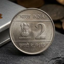 Extremely Rare India 2 Rupees 2007 - 75 Years of the Indian Air Force Commemorative issue Rare UNC Coin #V-131