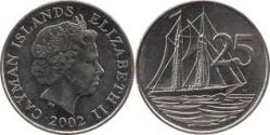 Cayman Islands, 25 Cents, 2002/2005, KM# 134, Fine/XFine Condition.