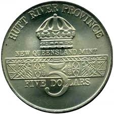 Alternative view of Hutt River Province, 5 Dollar, 1991, Desert Storm – US F-16C Fighting Falcon, X #56, AUNC Condition.