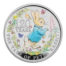 Great Britain, 5 Pounds, 2022, 120th Anniversary of The Tale of Peter Rabbit, Coloured, KM #2200.1, Mint Coin Folder.