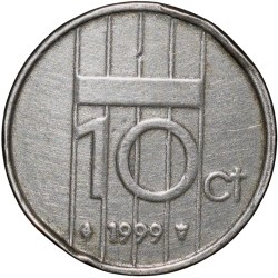 Alternative view of Steel 10 Cents of Nederland Country (AD 1999)