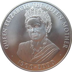 50 Pence Elizabeth II and Queen Mother Silver Ascension Island Unique and Rare